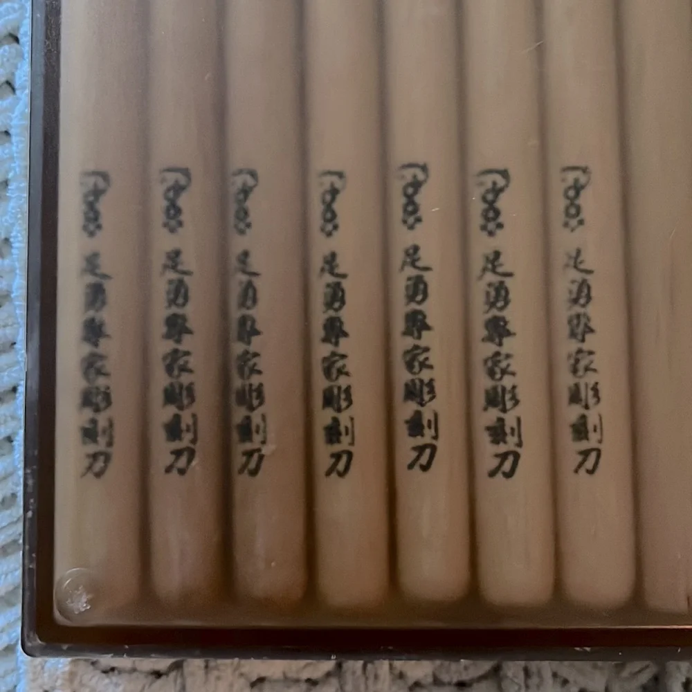 🌟Vintage Taiwan Wooden Fine Art Carving Tools Linoleum Wood Set Eight (x8)🌟 - Picture 3 of 7